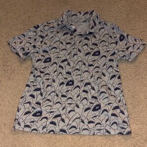 Shark Pattern Polo Shirt